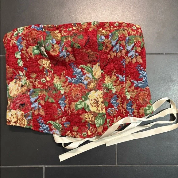 Cider Wine Red Floral Top - Picture 1 of 4